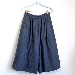Vintage Hammer Wide Leg Crop Women Culottes Size 38 Wool Preppy Academia Gauchos
